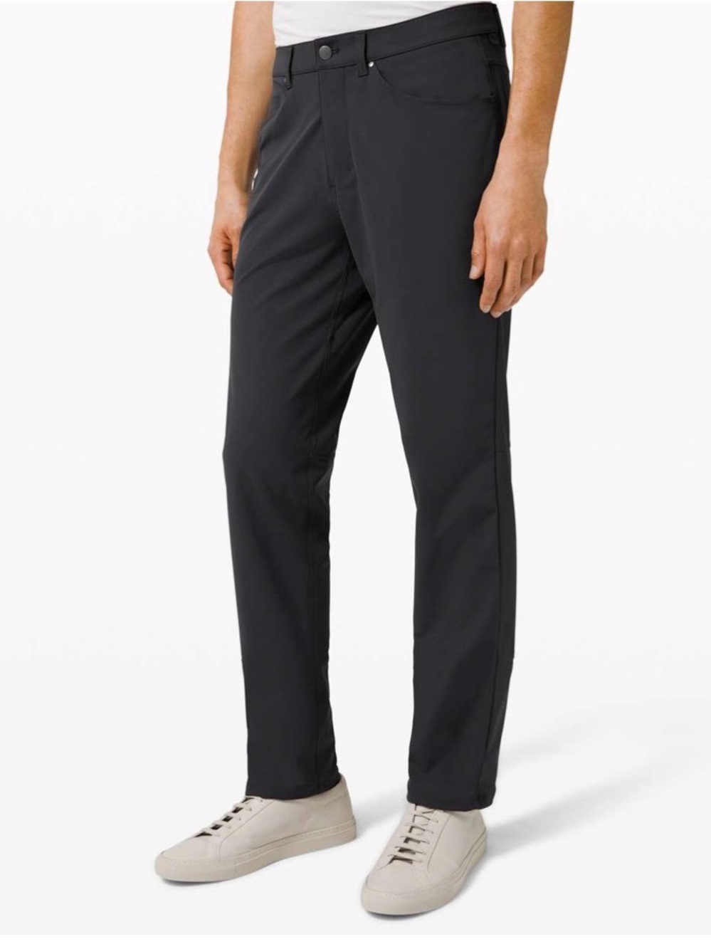 Lululemon ABC Pant Men's Black Stretch Casual Trouser - Warpstreme fabric
